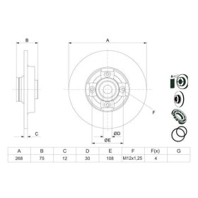 BOSCH Brzdový kotouč plný Ø268mm 0 986 479 387_thumb5