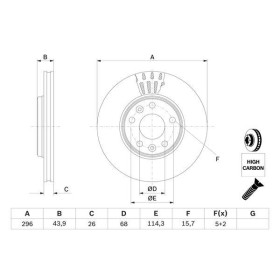 BOSCH Brzdový kotouč větraný Ø296mm 0 986 479 551_thumb5