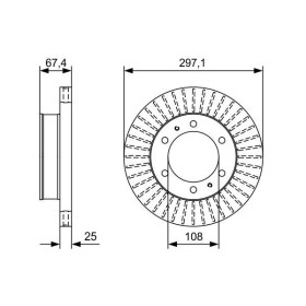 BOSCH Brzdový kotouč větraný Ø297,2mm 0 986 479 A96_thumb5