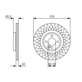 BOSCH Brzdový kotouč větraný Ø316mm 0 986 479 A07_thumb5