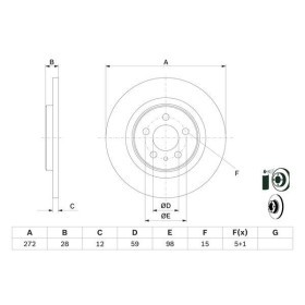 BOSCH Brzdový kotouč plný Ø272mm 0 986 479 064_thumb5