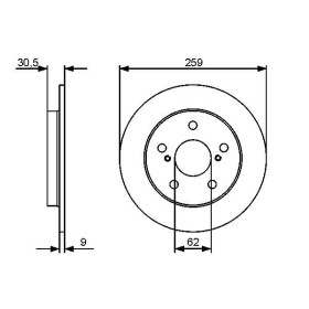 BOSCH Brzdový kotouč plný Ø259mm 0 986 479 418_thumb5