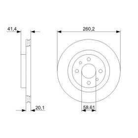 BOSCH Brzdový kotouč větraný Ø260mm 0 986 479 346_thumb5