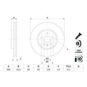 BOSCH Brzdový kotouč větraný Ø300mm 0 986 479 D93_thumb5