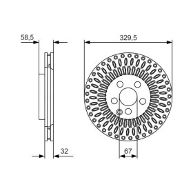 BOSCH Brzdový kotouč větraný Ø330mm 0 986 479 D13_thumb5