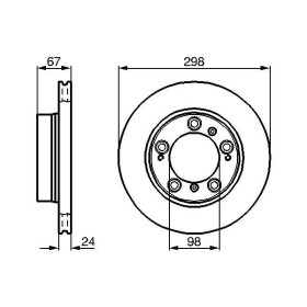 BOSCH Brzdový kotouč větraný Ø297.8mm 0 986 478 477_thumb5