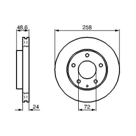 BOSCH Brzdový kotouč větraný Ø258mm 0 986 479 B25_thumb5