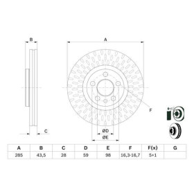 BOSCH Brzdový kotouč větraný Ø285mm 0 986 479 114_thumb5