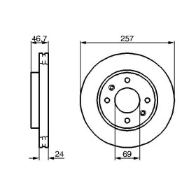 BOSCH Brzdový kotouč větraný Ø257mm 0 986 479 207_thumb5