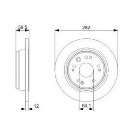 BOSCH Brzdový kotouč plný Ø282mm 0 986 479 361_thumb5