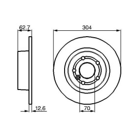 BOSCH Brzdový kotouč plný Ø304,5mm 0 986 478 497_thumb5