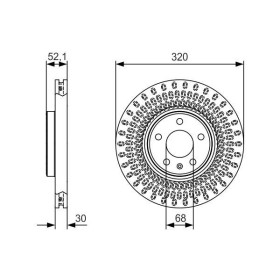 BOSCH Brzdový kotouč větraný Ø320mm 0 986 479 C49_thumb5