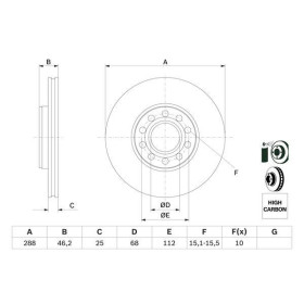 BOSCH Brzdový kotouč větraný Ø288mm 0 986 479 157_thumb5