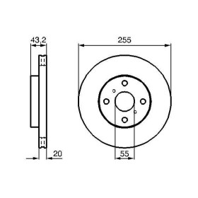 BOSCH Brzdový kotouč větraný Ø255mm 0 986 479 B60_thumb5