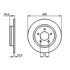 BOSCH Brzdový kotouč plný Ø280mm 0 986 479 C79_thumb5