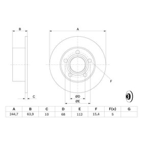 BOSCH Brzdový kotouč plný Ø244,9mm 0 986 479 B22_thumb5