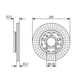 BOSCH Brzdový kotouč větraný Ø280mm 0 986 479 C89_thumb5