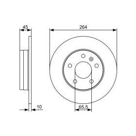 BOSCH Brzdový kotouč plný Ø264mm 0 986 479 C66_thumb5