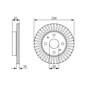 BOSCH Brzdový kotouč větraný Ø234mm 0 986 479 C18_thumb5