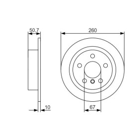 BOSCH Brzdový kotouč plný Ø259mm 0 986 479 C96_thumb5