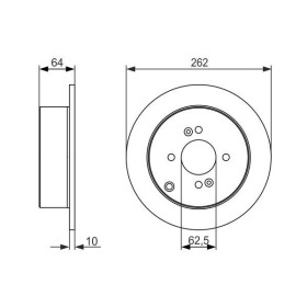 BOSCH Brzdový kotouč plný Ø262mm 0 986 479 C08_thumb5