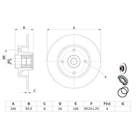 BOSCH Brzdový kotouč plný Ø240mm 0 986 479 278_thumb5