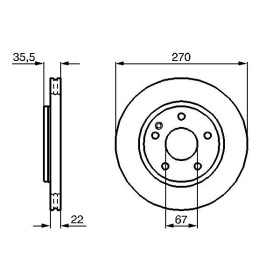 BOSCH Brzdový kotouč větraný Ø270mm 0 986 479 B67_thumb5