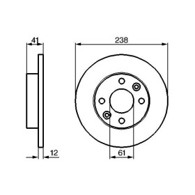 BOSCH Brzdový kotouč plný Ø238mm 0 986 479 165_thumb5