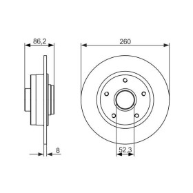 BOSCH Brzdový kotouč plný Ø260mm 0 986 479 684_thumb5