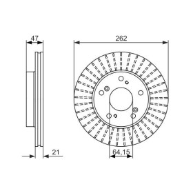 BOSCH Brzdový kotouč větraný Ø262mm 0 986 479 687_thumb5