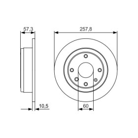 BOSCH Brzdový kotouč plný Ø257,8mm 0 986 479 985_thumb5