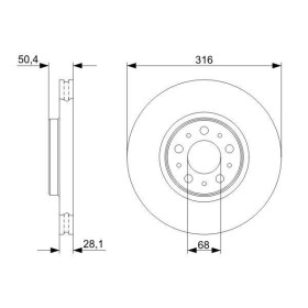 BOSCH Brzdový kotouč větraný Ø316mm 0 986 479 C85_thumb5