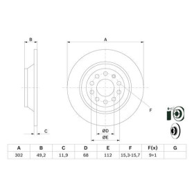 BOSCH Brzdový kotouč plný Ø302mm 0 986 479 257_thumb5