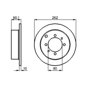 BOSCH Brzdový kotouč plný Ø261.9mm 0 986 478 655_thumb5