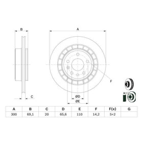 BOSCH Brzdový kotouč větraný Ø300mm 0 986 479 D49_thumb5