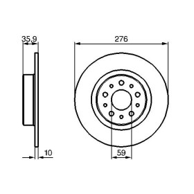 BOSCH Brzdový kotouč plný Ø276mm 0 986 479 120_thumb5