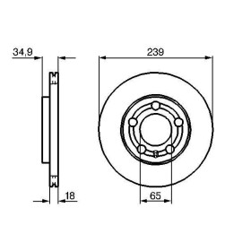 BOSCH Brzdový kotouč větraný Ø238,7mm 0 986 479 B62_thumb5