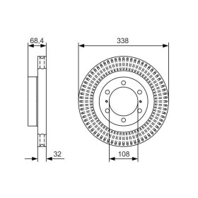 BOSCH Brzdový kotouč větraný Ø338mm 0 986 479 A65_thumb5