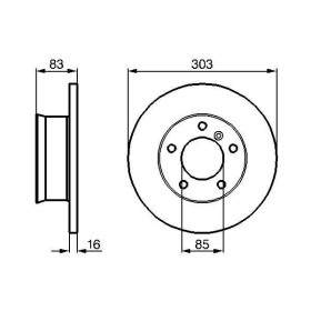 BOSCH Brzdový kotouč plný Ø303mm 0 986 479 C84_thumb5