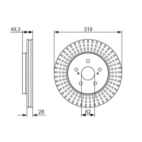 BOSCH Brzdový kotouč větraný Ø319mm 0 986 479 722_thumb5