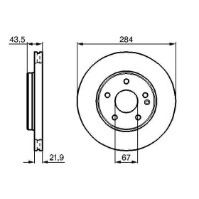 BOSCH Brzdový kotouč větraný Ø284mm 0 986 478 301_thumb5