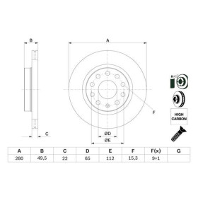 BOSCH Brzdový kotouč větraný Ø280mm 0 986 479 098_thumb5