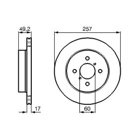 BOSCH Brzdový kotouč větraný Ø257mm 0 986 478 984_thumb5