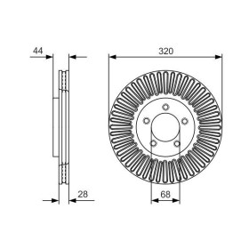 BOSCH Brzdový kotouč větraný Ø320mm 0 986 479 D19_thumb5