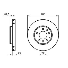 BOSCH Brzdový kotouč větraný Ø282,5mm 0 986 479 132_thumb5