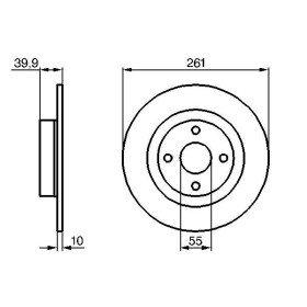 BOSCH Brzdový kotouč plný Ø260.5mm 0 986 479 128_thumb5