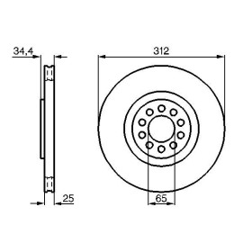 BOSCH Brzdový kotouč větraný Ø312mm 0 986 478 467_thumb5