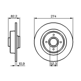 BOSCH Brzdový kotouč plný Ø274mm 0 986 479 108_thumb5