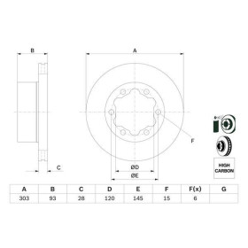 BOSCH Brzdový kotouč větraný Ø303mm 0 986 479 296_thumb5