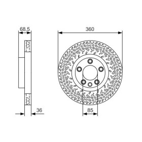 BOSCH Brzdový kotouč větraný Ø360mm 0 986 479 B12_thumb5